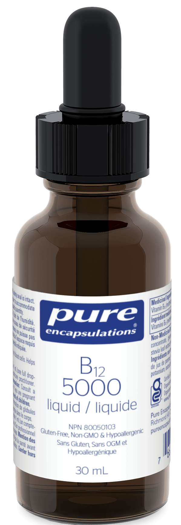 Pure Encapsulations B12 5000 liquid 30mL - Five Natural