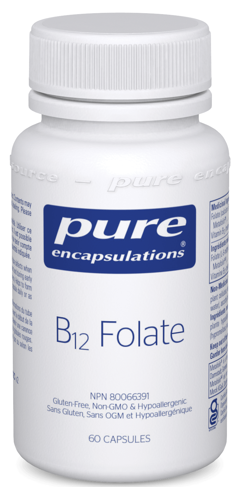 Pure Encapsulations B12 Folate 60 Capsules - Five Natural