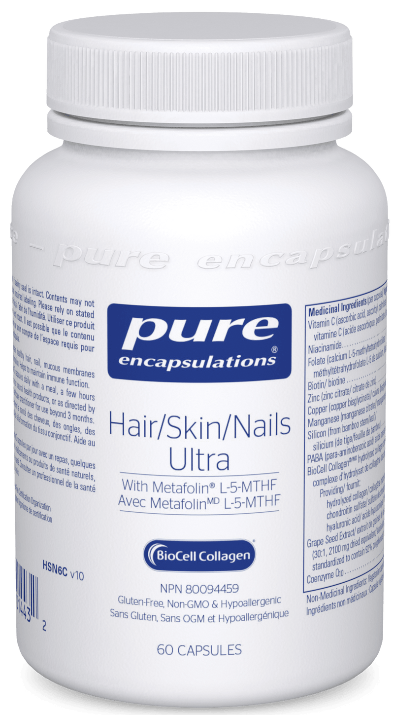 Pure Encapsulations Hair/Skin/Nails Ultra 60 Capsules - Five Natural