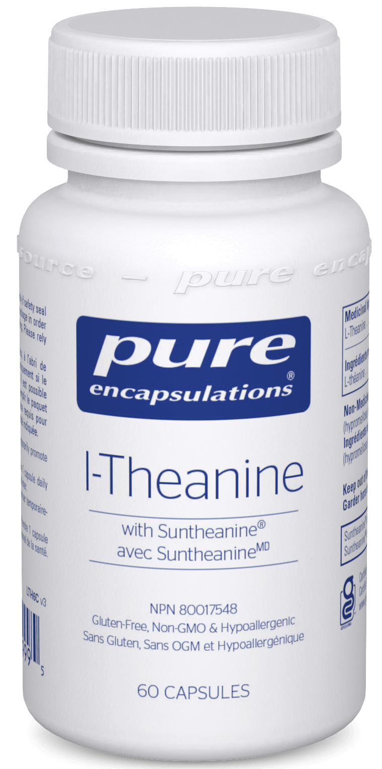 Pure Encapsulations L-Theanine 60 Capsules - Five Natural