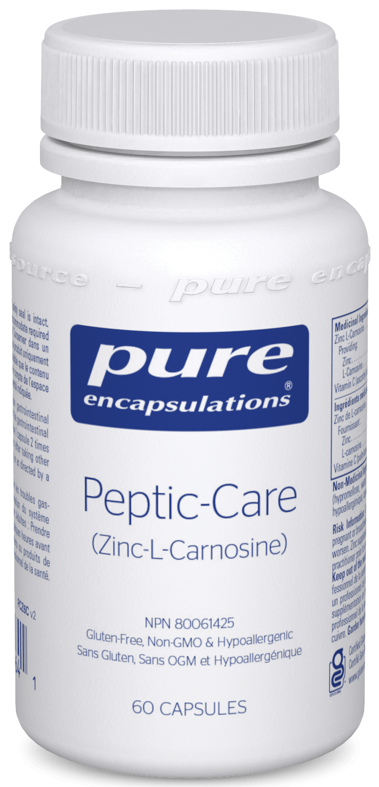 Pure Encapsulations Peptic Care (Zinc-L-Carnosine) 60 Capsules - Five Natural