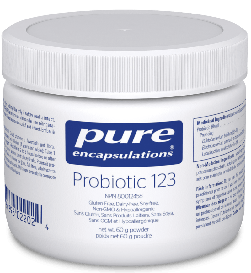 Pure Encapsulations Probiotic 123 60g - Five Natural