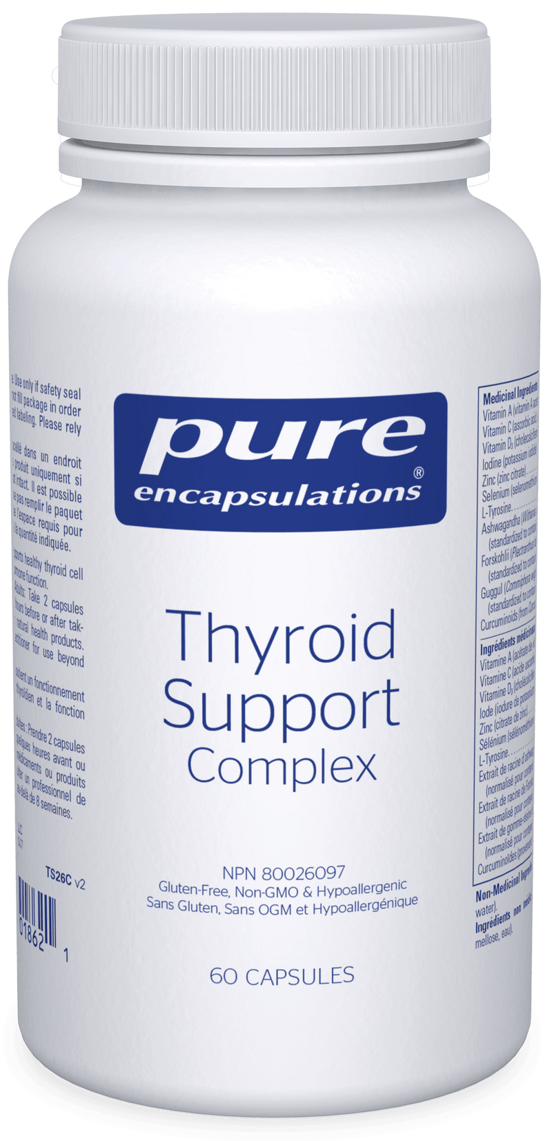 Pure Encapsulations Thyroid Support Complex 60 Capsules - Five Natural