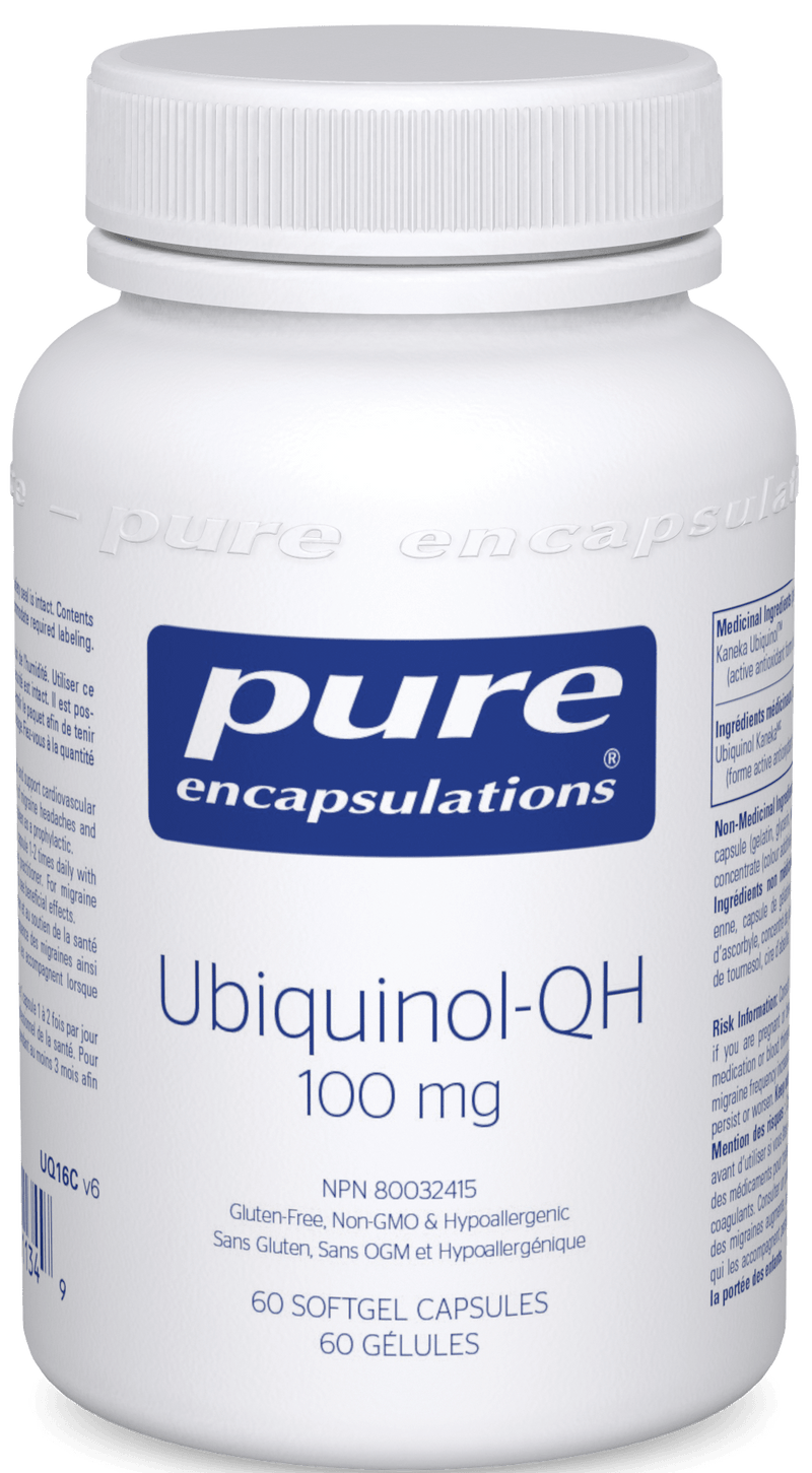 Pure Encapsulations Ubiquinol-QH 100mg 60 Softgels - Five Natural