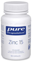 Pure Encapsulations Zinc 15 180 Capsules - Five Natural