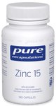 Pure Encapsulations Zinc 15 180 Capsules - Five Natural