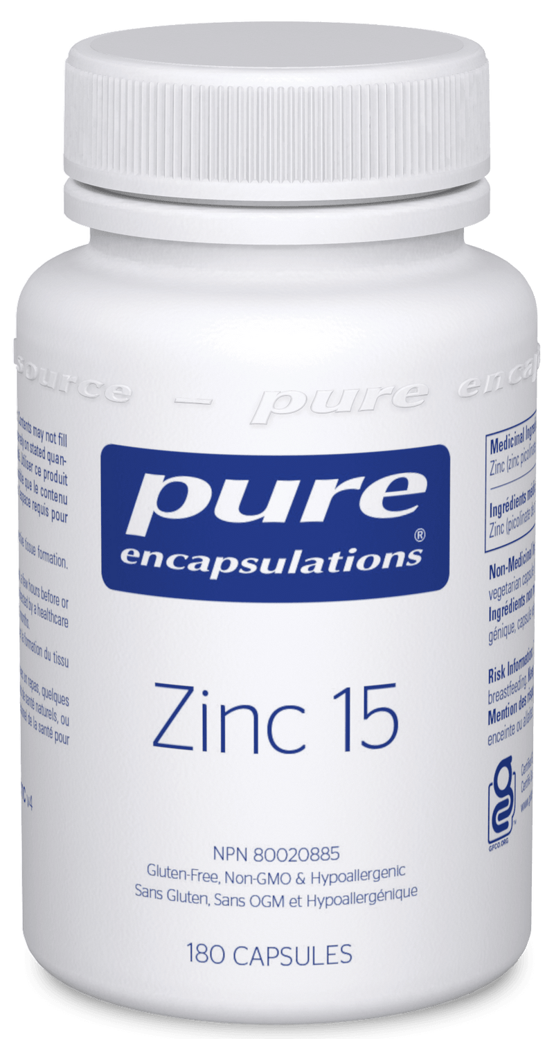 Pure Encapsulations Zinc 15 180 Capsules - Five Natural