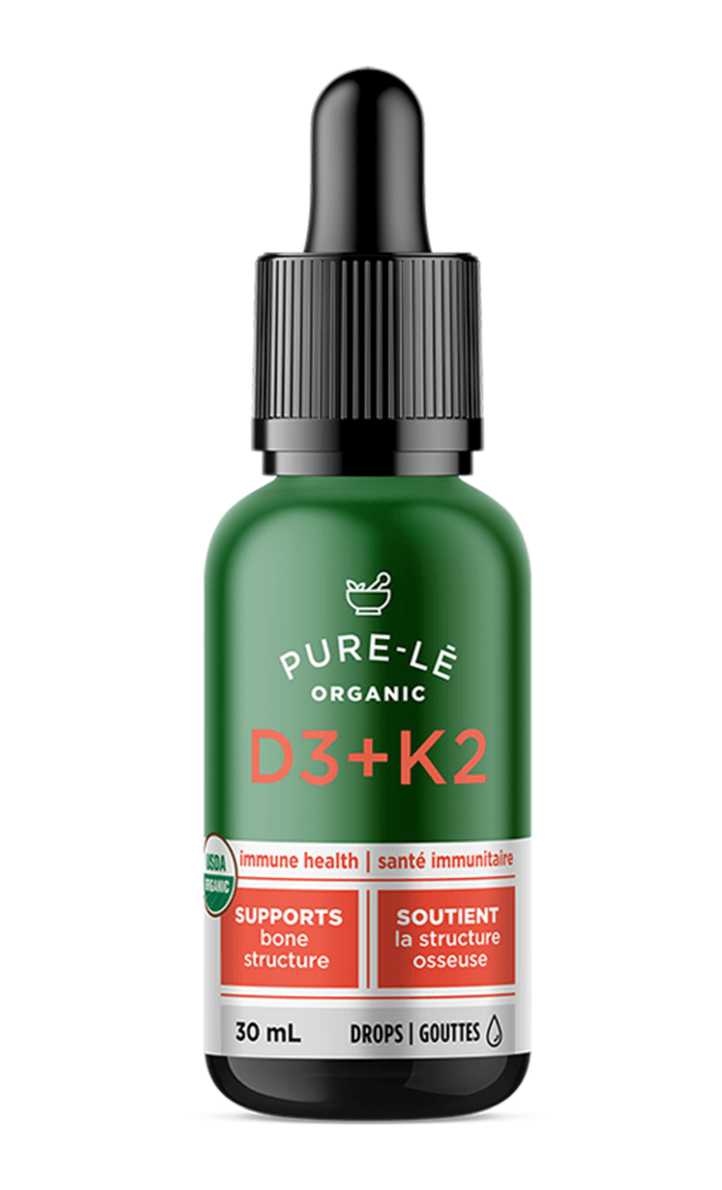 Pure-le Organic Vitamin D3 + K2 Drops 30ml - Five Natural
