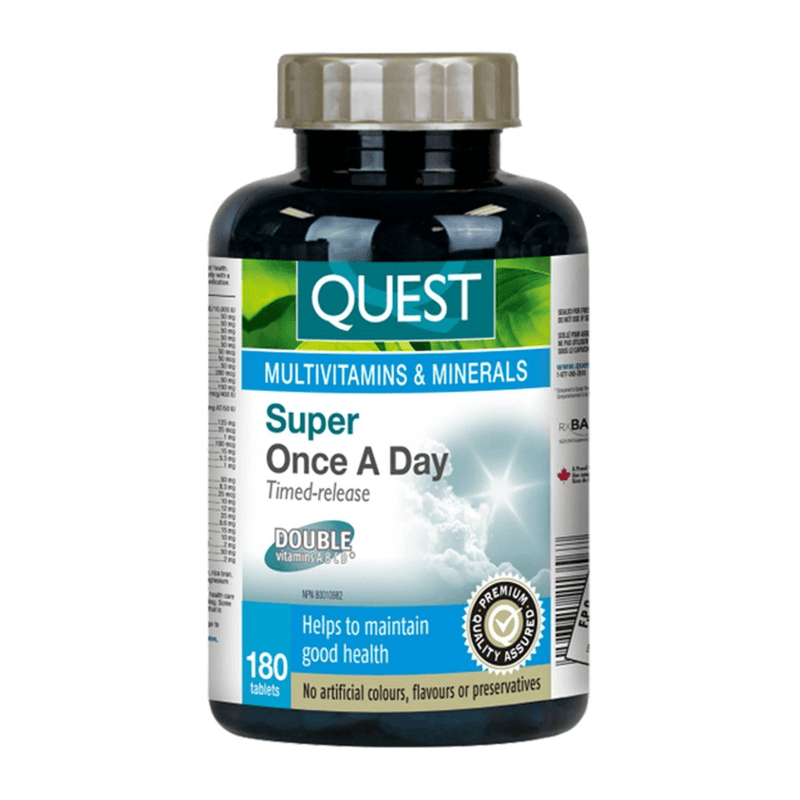 Quest Super Once A Day Multi - Time Release 180 Tablets - Five Natural