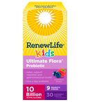 Renew Life Ultimate Flora Kids Probiotic 10 Billion 30 Chewable Tablets - Five Natural