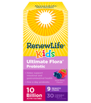 Renew Life Ultimate Flora Kids Probiotic 10 Billion 30 Chewable Tablets - Five Natural