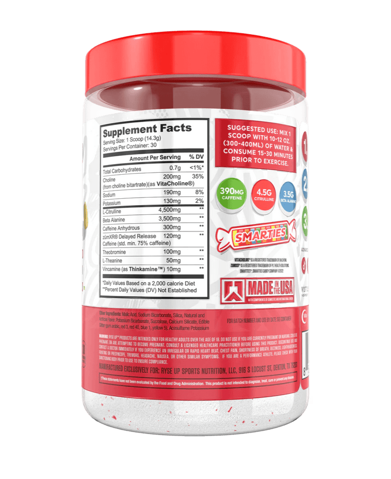 Ryse Loaded Pre - Smarties (Rocket Candy) 30 Servings - Five Natural