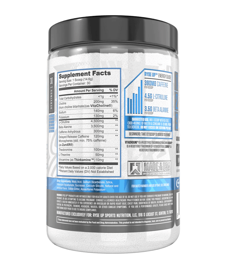 Ryse Loaded Pre - Tiger's Blood 30 Servings - Five Natural