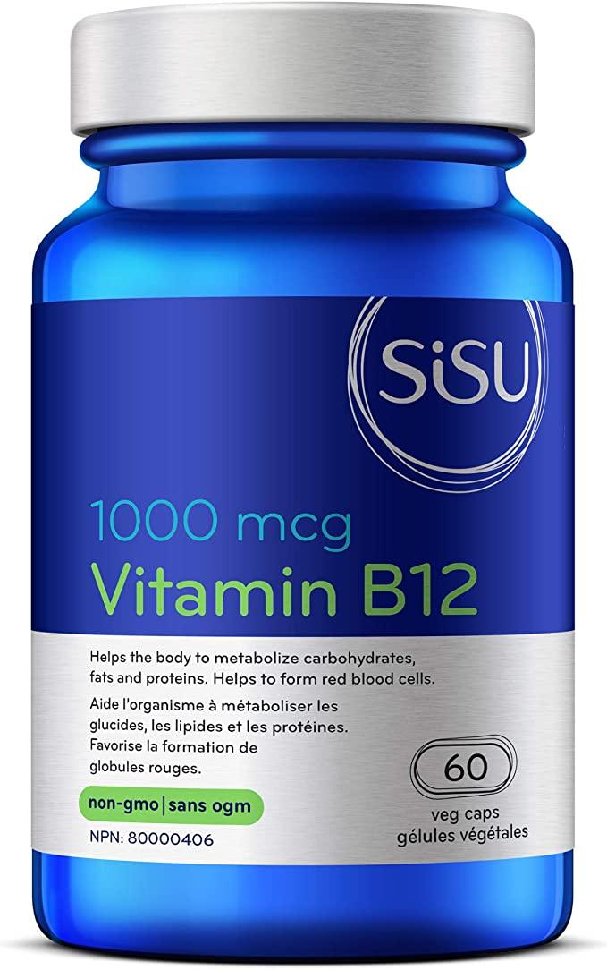 Sisu B12 1000mcg Cyanocobalamin 60 Veg Capsules - Five Natural