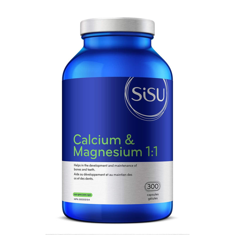Sisu Calcium & Magnesium 1:1 with D3 300 Capsules - Five Natural