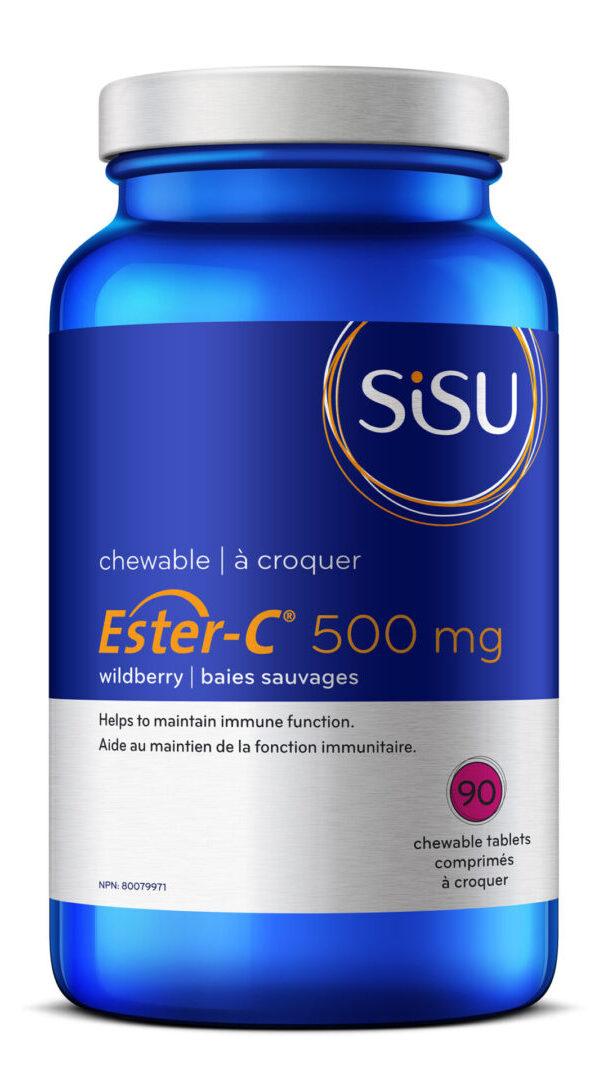 Sisu Ester-C 500mg Berry 90 Chewable Tablets - Five Natural