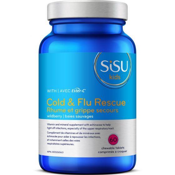 Sisu Kids Cold & Flu Rescue Berry 60 Chewable Tablets - Five Natural