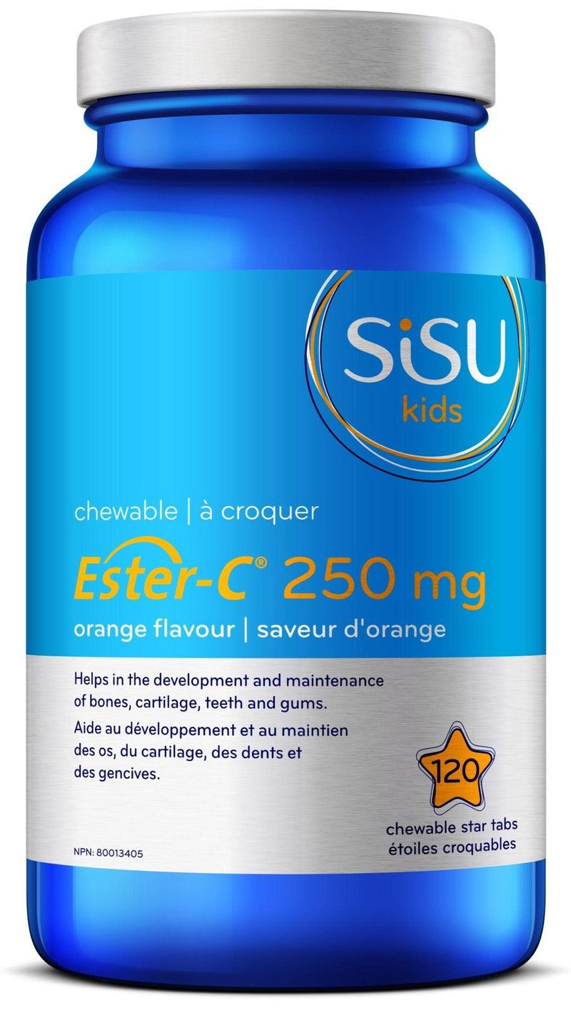 Sisu Kids Ester-C 250mg Orange 120 Chewable Tablets - Five Natural