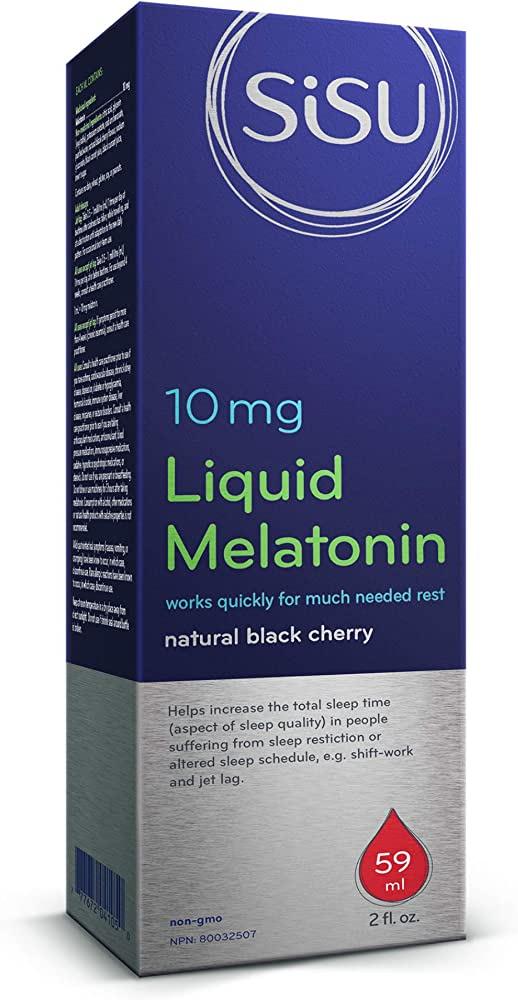 Sisu Melatonin Liquid 10mg Black Cherry 59mL - Five Natural