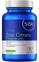 Sisu Zinc Citrate 30mg 90 Veg Capsules - Five Natural