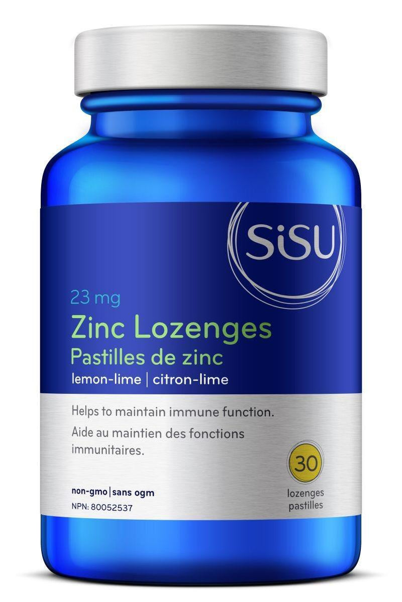 Sisu Zinc Lozenges Lemon-Lime 30 Tablets - Five Natural