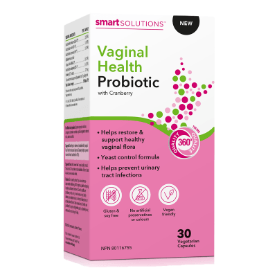 Smart Solutions Vaginal Health Probiotic 30 Veg Capsules - Five Natural