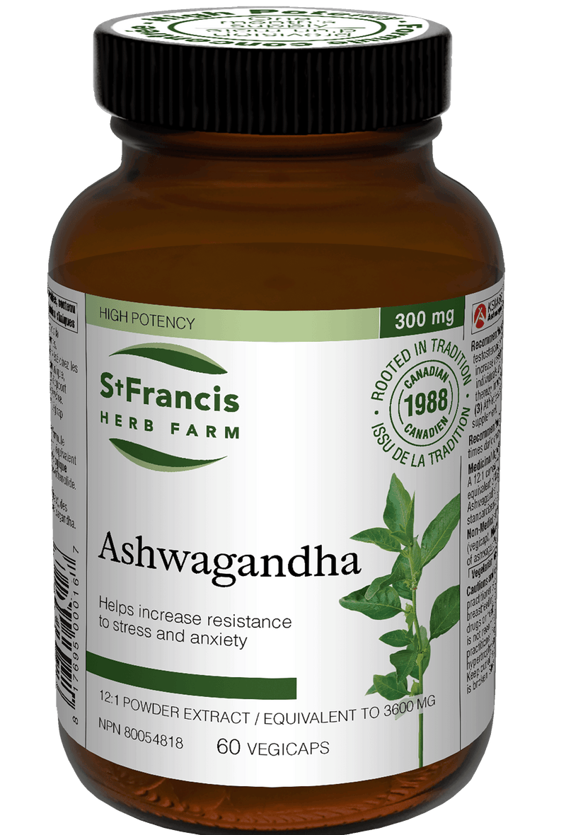 St. Francis Ashwagandha 12:1 Extract 60 Capsules - Five Natural