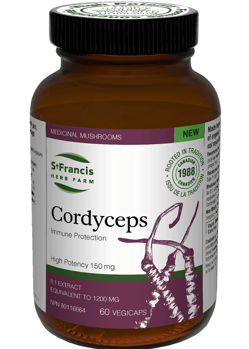 St. Francis Cordyceps 8:1 Extract 60 Capsules - Five Natural