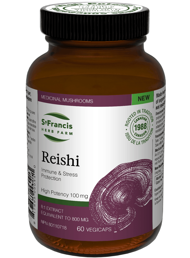 St. Francis Reishi 8:1 Extract 60 Capsules - Five Natural