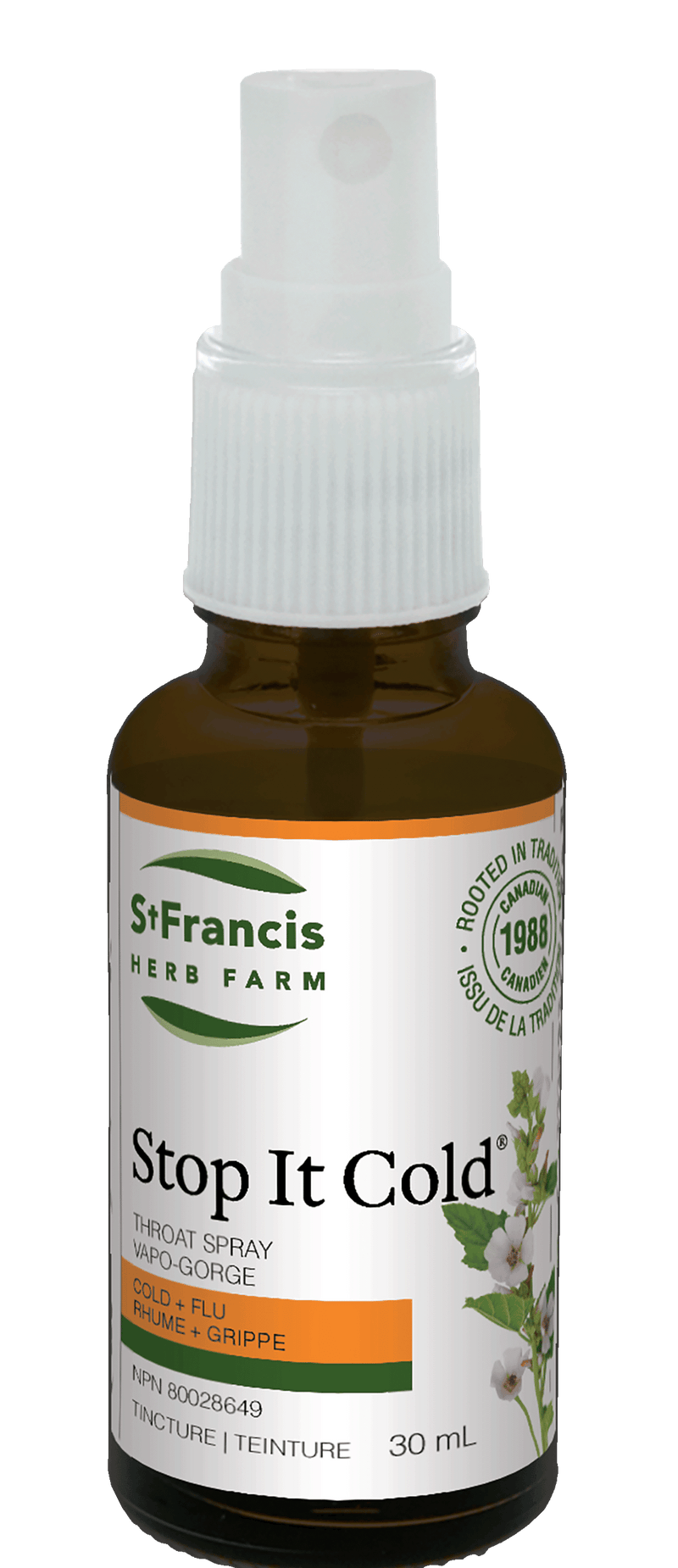 St. Francis Stop It Cold® Throat Spray 30mL - Five Natural