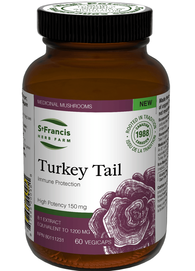 St. Francis Turkey Tail 8:1 Extract 60 Capsules - Five Natural