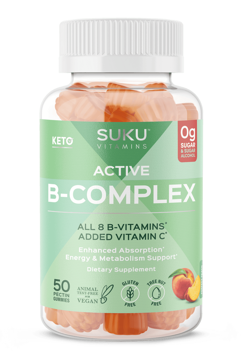 SUKU Vitamins Active B-Complex 60 Gummies - Five Natural