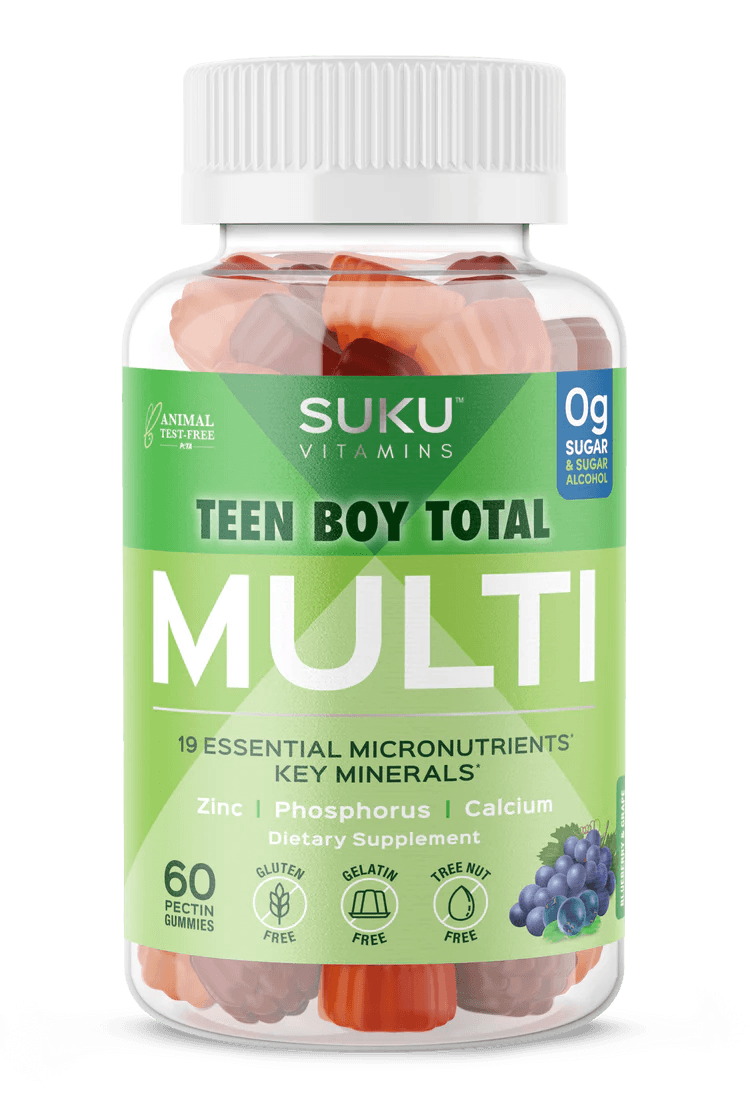 Suku Vitamins Teen Boy Total Multi 60 Gummies - Five Natural