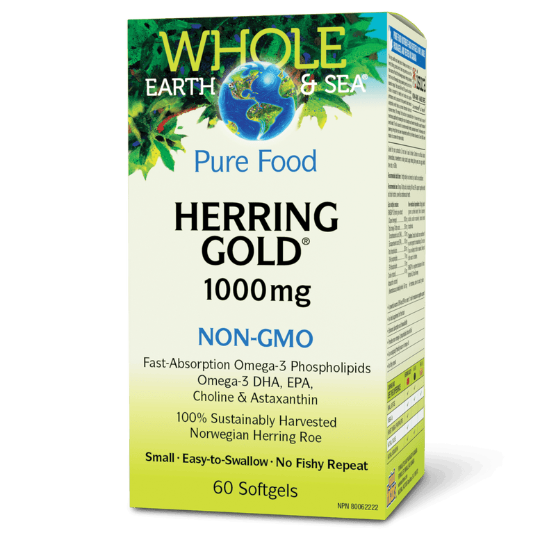 Whole Earth & Sea Herring Gold 1000 mg 60 Softgels - Five Natural