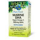 Whole Earth & Sea Marine DHA Vegan Omega-3 30 Veg Softgels - Five Natural