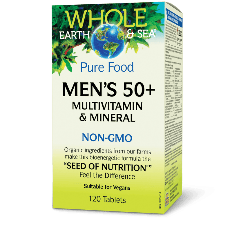 Whole Earth & Sea Men’s 50+ Multivitamin & Mineral 120 Tablets - Five Natural