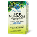Whole Earth & Sea Super Mushroom 60 Veg Capsules - Five Natural