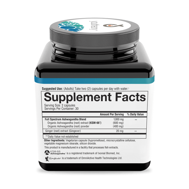 Youtheory Ashwagandha 60 Capsules - Five Natural